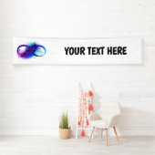Banderoles Infinity with purple feather (En situation)