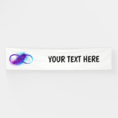 Banderoles Infinity with purple feather (Horizontal)