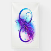 Banderoles Infinity with purple feather (Verticale)