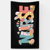 Banderoles Infirmière de Pâques Stethoscope Lapin Oeufs lapin (Vertical)