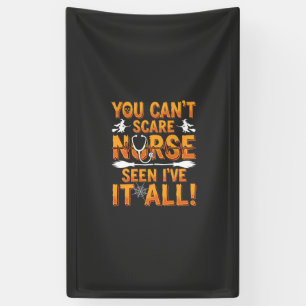 Banderoles Infirmière d'Halloween a tout vu Design_1