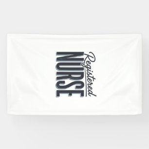Banderoles Infirmière diplômée Script Typographie Vector Desi
