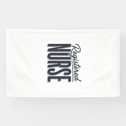 Banderoles Infirmière diplômée Script Typographie Vector Desi (Horizontal)