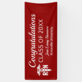 Banderoles Infirmière inscrite Diplôme Médicale Red Custom (Vertical)