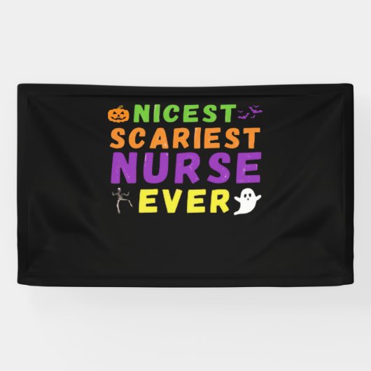 Banderoles Infirmière la plus effrayante jamais drôle Hallowe (Horizontal)