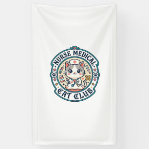 Banderoles Infirmière médicale chat drôle conception amateur