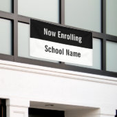 Banderoles Inscrivez maintenant le nom de l'école Modèle noir (Bâtiment extérieur)