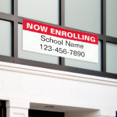 Banderoles Inscrivez maintenant Red White Nom de l'école Numé (Bâtiment extérieur)