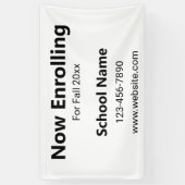 Banderoles Inscrivez-vous maintenant Black White School Phone (Vertical)