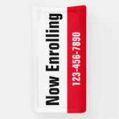 Banderoles Inscrivez-vous maintenant Rouge Noir Blanc Numéro (Verticale)