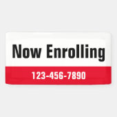 Banderoles Inscrivez-vous maintenant Rouge Noir Blanc Numéro (Horizontal)