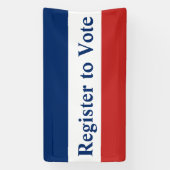Banderoles Inscrivez-vous pour voter Red White and Blue Strip (Verticale)