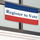 Banderoles Inscrivez-vous pour voter Red White and Blue Strip (Bâtiment extérieur)