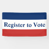 Banderoles Inscrivez-vous pour voter Red White and Blue Strip (Horizontal)