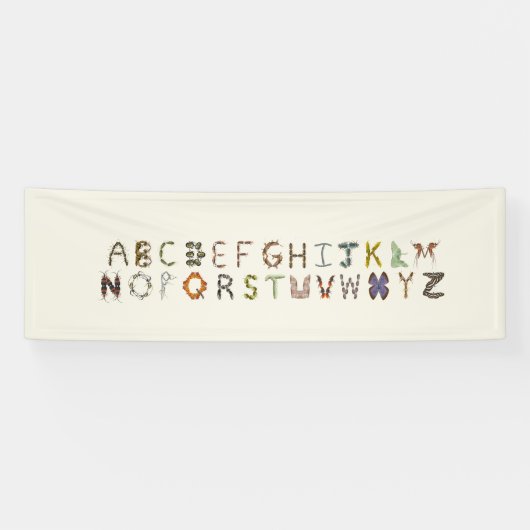 Banderoles Insecte ou alphabet de bogues de décoration (Horizontal)