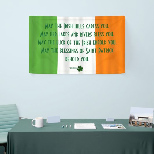 Banderoles Inspirational Irish Blessing Shamrock Patrick (Salon professionnel)