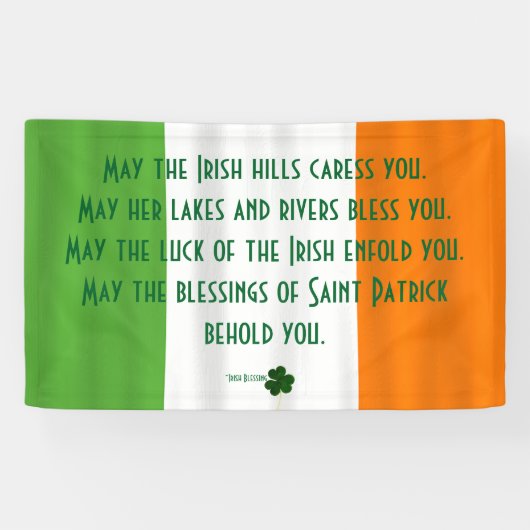 Banderoles Inspirational Irish Blessing Shamrock Patrick (Horizontal)