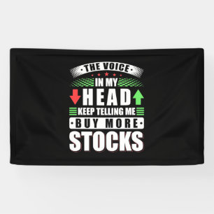 Banderoles Investisseur Dans Ma Tête Acheter Plus De Stocks