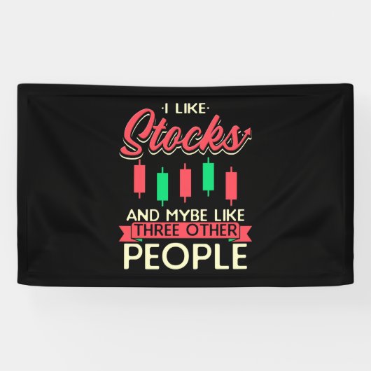 Banderoles Investisseur J'Aime Les Stocks (Horizontal)