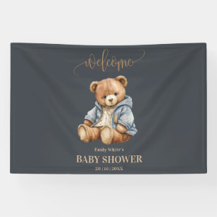 Banderoles Invitation à la baby shower Ours en peluche, Peut 