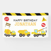 Banderoles Invitation à l'anniversaire du camion de vidange d (Horizontal)