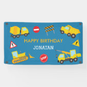 Banderoles Invitation à l'anniversaire du camion de vidange d (Horizontal)