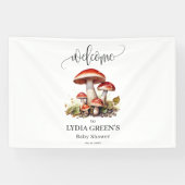 Banderoles Invitation Baby shower de champignons, Baby shower (Horizontal)