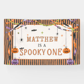 Banderoles Invitation d'anniversaire 1ère année Halloween Fan