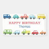 BANDEROLES INVITATION D'ANNIVERSAIRE DES TRANSPORTS (Horizontal)