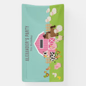 BANDEROLES INVITATION DU PARTI PINK FARM (Verticale)