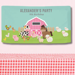 BANDEROLES INVITATION DU PARTI PINK FARM