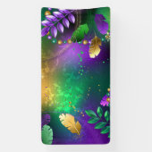 Banderoles Iridescente mardi gras arrière - plan avec perles (Verticale)