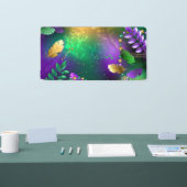 Banderoles Iridescente mardi gras arrière - plan avec perles (Salon professionnel)