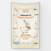 Banderoles It’s ONE Silly Goose Retro 1st Birthday Fun Modern (Verticale)