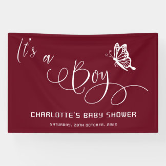 Banderoles It's A Boy Butterfly Modern Minimal Baby Shower