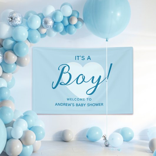 Banderoles Its a Boy Modern Baby Shower
