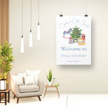 Banderoles It's Cold Outside Christmas Tree Blue Baby Shower<br><div class="desc">Winter almoust here, so this Baby It's Cold Outside Baby Shower Theme is perferct for selebration your pregnancy. Watercolor Christmas tree with gift boxes, nutcracker and wooden horse in Blue colors for your boy on the way. Customize it with your information and look at other matching items in the collection...</div>