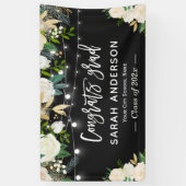 Banderoles Ivory Floral String Lights Graduate Graduate Gradu (Vertical)