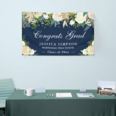 Banderoles Ivory Golden Floral Moderne Graduate (Salon professionnel)