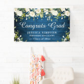 Banderoles Ivory Golden Floral Rustic Graduate (En situation)