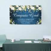 Banderoles Ivory Golden Floral Rustic Graduate (Salon professionnel)