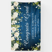 Banderoles Ivory Golden Floral Rustic Graduate (Vertical)