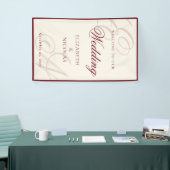 Banderoles Ivory Monogram Calligraphy Wedding Welcome (Salon professionnel)
