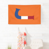 Banderoles J Monogramme superposé sur le drapeau NLD sur ou b (En situation)