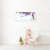 Banderoles Jacaranda Des fleurs mauves fleurissent (En situation)