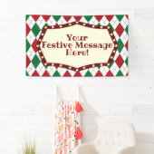 Banderoles Jacquard de Noël Motif (En situation)