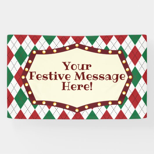 Banderoles Jacquard de Noël Motif (Horizontal)