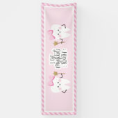 Banderoles J'ai reçu ma décoration de fête de la petite fille (Vertical)