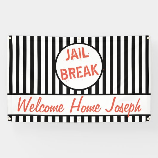 Banderoles Jail Break Bienvenue Accueil (Horizontal)