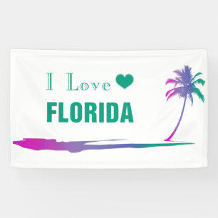 Banderoles J'Aime Florida Colorful Green